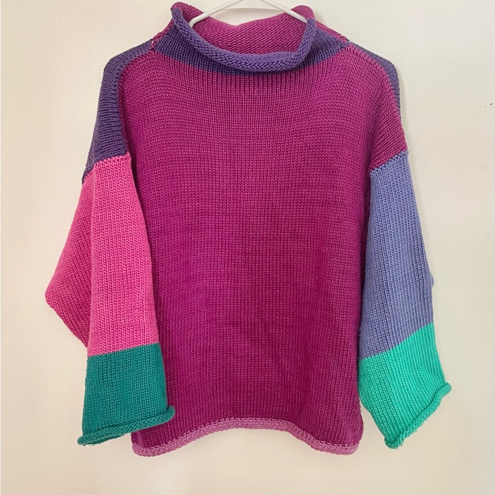 Color Block Knit Sweater